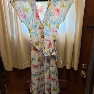 Unique Vintage Blue Butterfly Dress